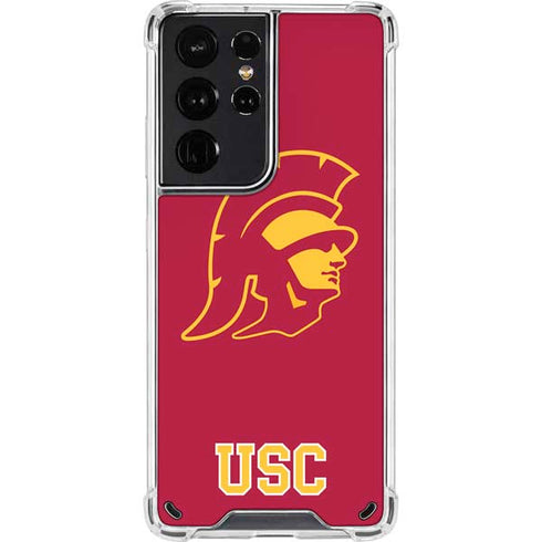 University of Southern California USC Gold Trojan Mascot Galaxy S21 Ultra 5G Clear Case